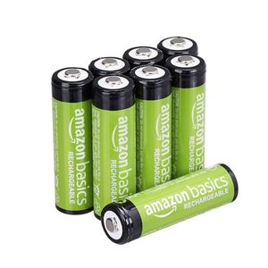 lot 3318 image: Amazon Basics 8-Pack Rechargeable AA NiMH Batteries, 2000 mAh, Recharge up to 1000x Times, Pre-Charged
