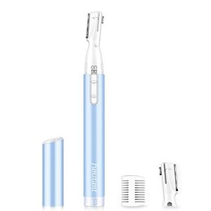 lot 3357 image: Funstant Eyebrow Trimmer, Precision Electric Eyebrow Razor for Women Battery-Operated Facial Hair Remover with Comb No Pulling Sensation Painless for Face Chin Neck, Upper-Lip, Peach-Fuzz