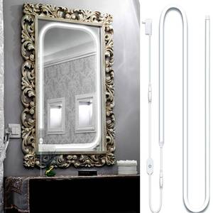 lot 3365 image: Emafort Hollywood Style Vanity Make Up Light, 10ft 6000K White LED neon Light, Dimmable Touch Control Lights Strip, for Makeup Vanity Table & Bathroom Mirror, Mirror Not Included