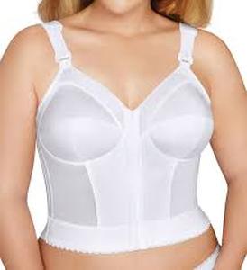 lot 3344 image: Exquisite Form Original Front Close Longline Posture Bra 38D White