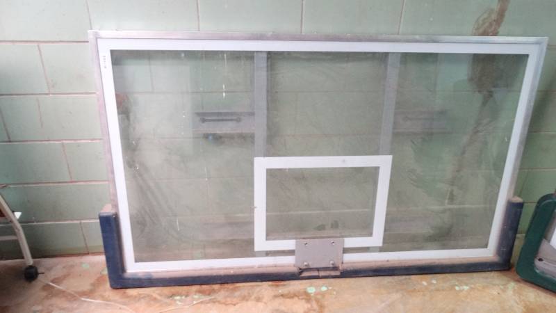 lot 370 image: Large basketball back board.