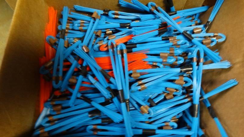 lot 391 image: Lot of stake trackersbristle flags.