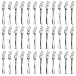 lot 50445 image: 36-Piece Salad Forks Set, Funnydin 5.9 Inches Stainless Steel Forks Silverware, Durable Dessert Forks Set, Cost-effective Small Forks for Home, Kitchen, Restaurant - Mirror Polished, Dishwasher Safe