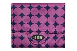 lot 50449 image: Big Skinny Trixie Plum Dot Tri Fold Wallet, Purple, One Size