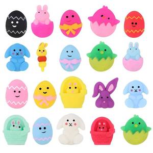 lot 50455 image: Anboor 24 PCS Easter Mochi Squishies Toys for Kids Easter Basket Stuffers Egg Fillers Gifts Party Favors Mini Mochi Squishies Toys Classroom Prizes for Boys and Girls