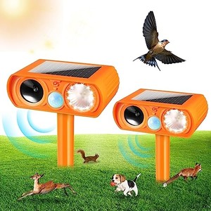 lot 50461 image: Ultrasonic Cat Deterrent,Solar Powered Deterrent with Motion Sensor and Flashing Lights Outdoor Solar Farm Garden Yard Device,Dogs,Cats,Birds