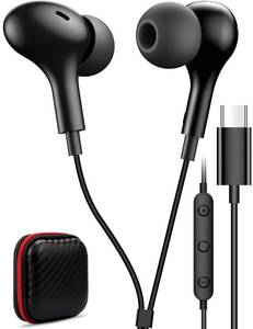 lot 50476 image: USB C Headphone for Samsung S23 FE S22 S21 S20 A53 A54 Wired Earbuds Magnetic in-Ear Type C Earphone with Microphone Volume Control Bass Stereo Noise Canceling