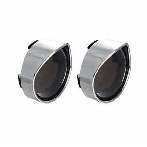 lot 50489 image: NTHREEAUTO Smoked Bullet Turn Signal Light Lens Cover with Chrome Visors Compatible with Harley Dyna Sportster Street Electra Glide Road King Fatboy