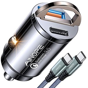 lot 50515 image: AINOPE 90W USB C Car Charger super fast charging, Fast Car Charger with 3.3ft Nylon Type C Cable, Mini Cigarette Lighter USB Charger for iPhone 1515 Pro Max15 PlusSamsung S24 Ultra,Piexl 7 Pro,iPad