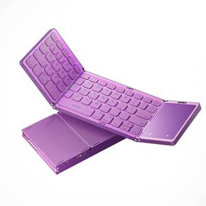 lot 50522 image: seenda Foldable Bluetooth Keyboard for Travel, Tri-Folding Wireless Portable Keyboard with Touchpad, Rechargeable Multi-Device Small Keyboard, for Laptop Tablet PC Smartphone Windows iOS Android
