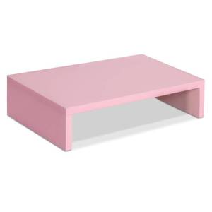 lot 50544 image: TEAMIX Pink Monitor Stand Riser, Wood Monitor Riser with Storage for Desk Small Monitor Stand TVScreenPCLaptop Riser Computer Stand Desktop Shelf (Pink-14.2 inch)