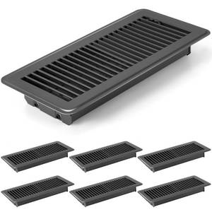 lot 50553 image: Retisee 4x12 Inches Floor Vent Covers Heavy Duty Floor Register Easy Installation Metal Heat Vent Covers with Rust Proof Finish for Home Floor(Gray, 6 Pcs)