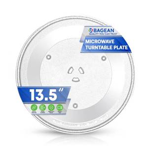 lot 50561 image: Microwave Plate Replacement 13.5 inch Fits WB39X10032 GE Microwave Turntable Plate - Exact Replacement Microwave Glass Plate For Better Reheating and Cooking - Spinning Dish Tray For Oven