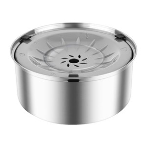 lot 50564 image: Vannon 3L101oz Dog Water Bowl No Spill Stainless Steel Pet Water Dispenser Large Capacity Travel Water Bowl No Splash Slow Water Bowl for Dogs and Cats, Non-Slip, Grey Plastic Floating Disk