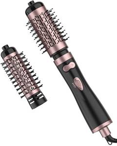 lot 50574 image: ANWA Hair Dryer Brush, Rotating 3-in-1 Blow Dryer Brush with 2 Detachable Brushes(1.5& 2), One-Step Drying Straightening or Volumizer Round Brush Blow Dryer in One