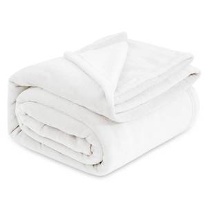 lot 50579 image: Bedsure Fleece Blanket Queen Blanket White - Bed Blanket Soft Lightweight Plush Fuzzy Cozy Luxury Microfiber, 90x90 inches