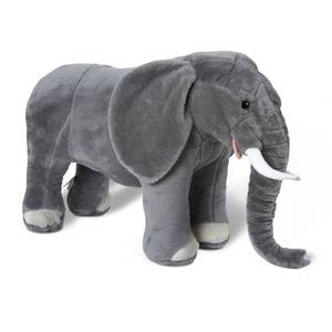 lot 50581 image: Melissa & Doug Giant Elephant - Lifelike Stuffed Animal (over 3 feet long)