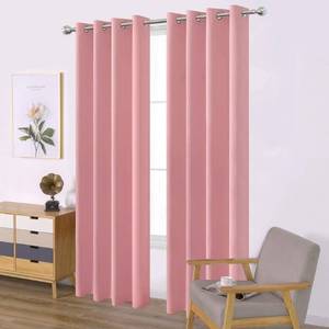 lot 50588 image: LEMOMO Baby Pink Bedroom Blackout Curtains52 x 84 Inch LongSet of 2 Curtain PanelsThermal Insulated Room Darkening Curtains for Bedroom