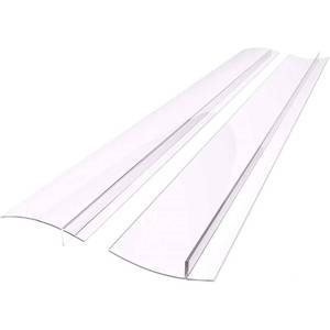 lot 50593 image: Silicone Gap Covers, (2 Pack) Silicone Stove Gap filler Stopper Kitchen Stove Gap Covers - Flexible Silicone Stove Counter Gap Cover, Food Grade (21 Inches, Semi Clear)