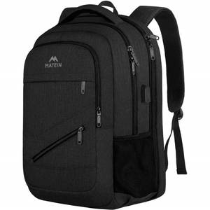 lot 50596 image: MATEIN Business Travel Backpack, Extra Large TSA Friendly Work Backpack with USB Charging Port & Laptop Compartment, Water Resistant College School Backpack for Men Women Fits 17 Inch Laptop Notebook