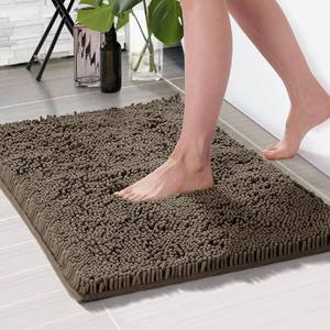 lot 50599 image: Deconovo Bath Mats for Bathroom - Large Bathroom Mat, Extra Soft Plush Bathroom Rugs, Non Slip Chenille Bathroom Rugs, Super Absorbent Shaggy Machine Wash & Dry Bath Rugs (60 x 24, Ocean Wave)