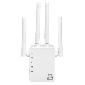 lot 50610 image: WiFi Extender Signal Booster Signal Amplifier for Home, Internet Booster - with Ethernet Port, Quick Setup