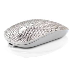 lot 50631 image: SA Bling Wireless Mouse Sparkly, Silver Rhinestone Glitter Computer Mouse Wireless with USB Receiver for Girls, Bedazzled Cute Mice for Laptop, PC, Notebook, MacBook Gift