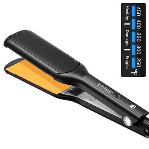 lot 50661 image: Elilier 1� Hair Straightener, 1.75in Wide Flat IronPlancha de Cabello, Adjustable Temperature, Ceramic Coated Floating Panel, 30s Fast Heating, Dual Voltage, for Thick Curly Hair
