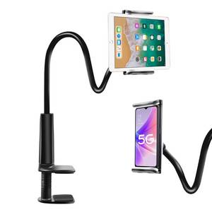 lot 50669 image: ZUYEE Gooseneck Tablet Holder for Bed 4-10.5 Devices iPad Holder Stand Desk Mount Clip 30 inch Flexible Arm Clamp for iPad Mini Air Galaxy Tabs Nintendo Switch Kindle Fire Cell Phone White