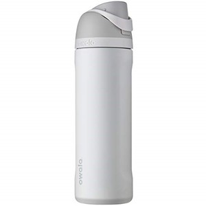 lot 50676 image: Owala FreeSip Insulated Stainless Steel Water Bottle with Straw for Sports and Travel, BPA-Free, 24-oz, Shy Marshmallow