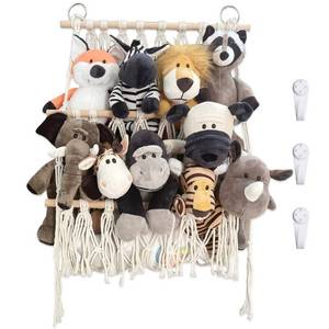 lot 50681 image: DOEGUAIY Stuffed Animal Net or Hammock Handmade Toy Hammock Net for Stuffed Animals Corner Wall Hanging for Toy Storage Organizer Holder for Small Stuffed Animal Net