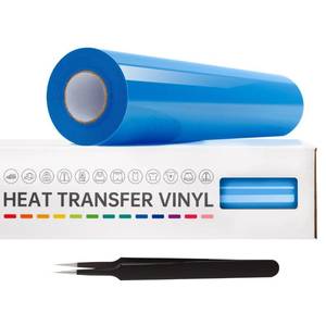lot 50704 image: VinylRus Heat Transfer Vinyl-12�� x 20ft Sky Blue Iron on Vinyl Roll for Shirts, HTV Vinyl for Silhouette Cameo, Cricut, Easy to Cut & Weed
