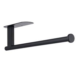 lot 50723 image: Honmein Paper Towel Holder, Upgrade SUS304 Stainless Steel Paper Towel Holder Under Cabinet, Bend-Resistant, Self-Adhesive or Drill mounting (Black)