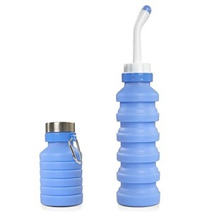 lot 50731 image: Glavarow Portable Travel Bidet Collapsible & Expandable Handheld Personal Bidet 550ml Perineal Bottle for Postpartum CarePersonal Hygiene Cleaning(Blue)