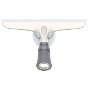 lot 50732 image: MR.SIGA Multi-Purpose Silicon Squeegee for Window, Glass, Shower Door, Car Windshield, Heavy Duty Window Scrubber, Includes Suction Hook, 10 inch, White & Grey, 1 Pack