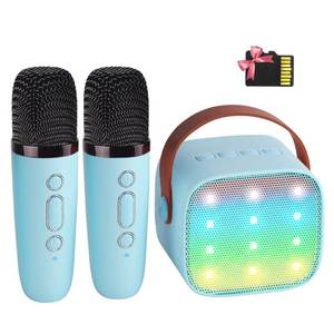 lot 50733 image: YLL Mini Karaoke Machine for Kids, Portable Bluetooth Speaker with 2 Wireless Microphones,18 Pre-Loaded Songs, Birthday for 3 4 5 6 7 8  Year Old Boys Toys (Blue)