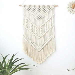 lot 50739 image: Fashionstorm Macrame Wall Hanging Tapestry Boho Macrame Tapestry Woven Home Decor Wall Pediment