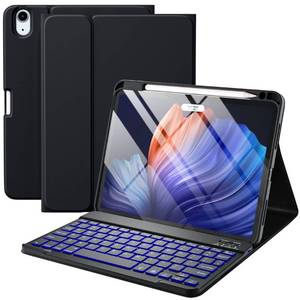 lot 50763 image: Harvopu iPad Air 11-inch M2 10.9 Inch Air 5th 4th Generation Case with Keyboard - Backlit Wireless Detachable, Folio Cover with Pencil Holder for iPad Air 11 2024 Air 5 2022 Air 4 (Black)