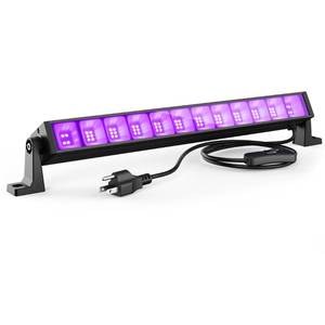 lot 50770 image: Atfoyer 40W LED Black Light Bar for Glow Party, Blacklight with Plug &Switch, Each Light Up 484 Sq.ft Area, Glow Light for Halloween, Classroom, Fluorescent Body Paint, Stage Lighting