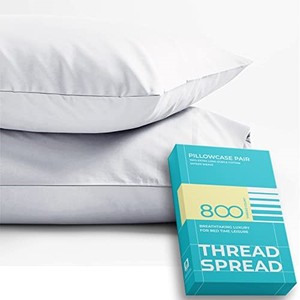 lot 50797 image: 800 Thread Count 100% Egyptian Cotton Pillow Cases, Silver Queen Pillowcase Set of 2, Long-Staple Combed Pure Natural 100% Cotton Pillows for Sleeping, Soft & Silky Sateen Weave Bed Pillow Cover