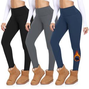 lot 50825 image: MOREFEEL 3 Pack Thermal Fleece Lined Leggings Women,High Waisted Tummy Control Warm Winter Yoga Workout Thick Pants. 2XL-3XL