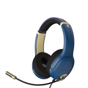 lot 50833 image: PDP Gaming AIRLITE Wired Stereo Headset with Noise-Cancelling Mic for Nintendo SwitchSwitch LiteSwitch OLED (Legend of Zelda Hyrule Blue)