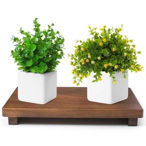 lot 50883 image: Wood Riser for Display Walnut Wood Pedestal Stand, Farmhouse Decor Soap Tray, Displays Your Plant Bottles Candles for Your Home Kitchen (Large, 12 x 7.1 x1.57Inch)