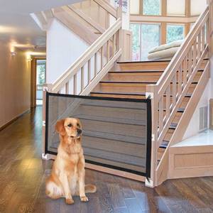 lot 50886 image: NWK Magic Pet Gate for The House Stairs Providing a Safe Enclosure for Pets to Play and Rest, 6 Loops Design (30 X 43)