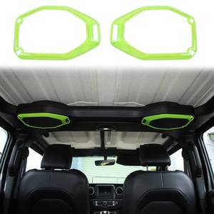 lot 50898 image: RT-TCZ for Wrangler JL Top Roof Speaker Cover Trim Green for Jeep Wrangler JL JLU Gladiator JT 2018-2023 Green Interior Accessories 2pcs