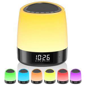lot 50903 image: SOMEYOU White Noise Sound Machine with 34 Sleep Sounds 8 Colors Night Light, Battery Powered Integrated Alarm Clock Bluetooth Function Sleep Timer, White Noise Machine for Sleeping Adults Baby Kids