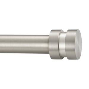 lot 50938 image: 16-150 inch Long Adjustable Matte Nickel Curtain Rods,1 inch Diameter Splicing Heavy Duty Rod Set with Aluminum Finals for Windows, Door, Drapery