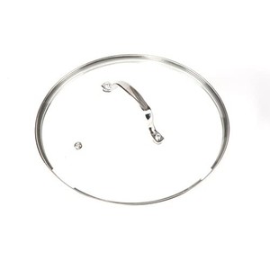 lot 50948 image: Nuwave 11.5�� Tempered Vented Glass Lid, Shatter-Resistant, Oven Safe, Dishwasher Safe, Stainless-Steel Rim and Handle