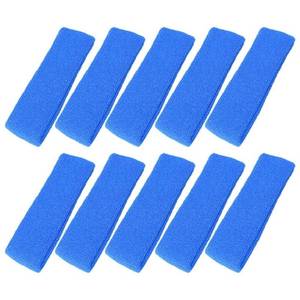 lot 50960 image: Mallofusa  10 PCS Cotton Sports Basketball HeadbandSweatband Head Sweat Bandbrace Gift Party Outdoor Activities (Blue)