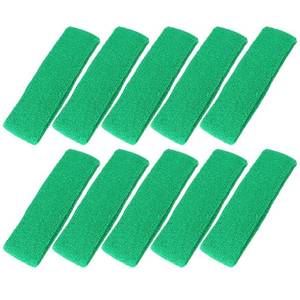 lot 50965 image: Mallofusa  10 PCS Cotton Sports Basketball HeadbandSweatband Head Sweat BandBrace Gift Party Outdoor Activities (Green)